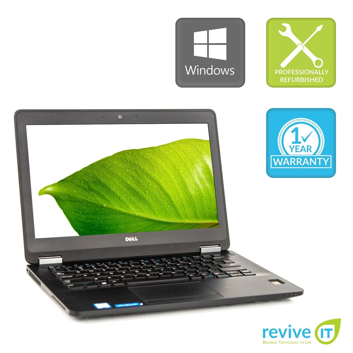 Black Dell Latitude E7270 12.5 inch laptop closed view