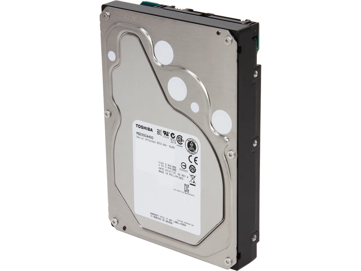 Toshiba Toshiba MG03SCA400 4TB 7200 RPM 64MB SAS 3.5" internal hard drive — photo du produit