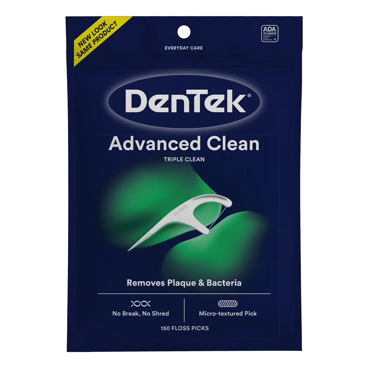  DenTek 000190.036.06 Advanced Clean Floss Picks 150 Count oral care — product photo