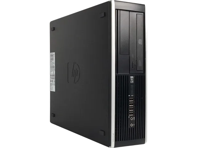 Compact HP Elite 8200 small form factor desktop in dark finish