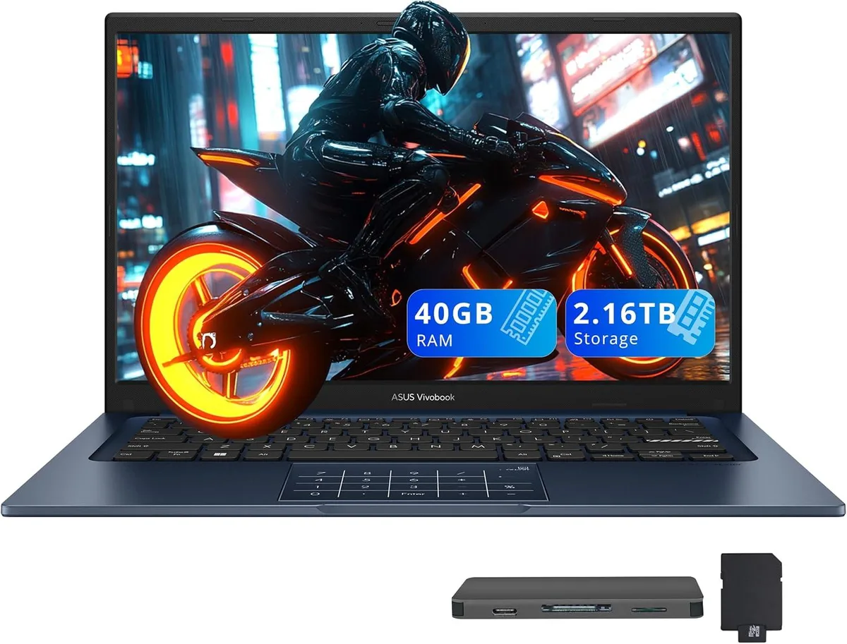 ASUS ASUS Vivobook 14 14.0" FHD Intel Core 5-120U 40GB 2.16TB Windows 11 Pro Blue — صورة المنتج