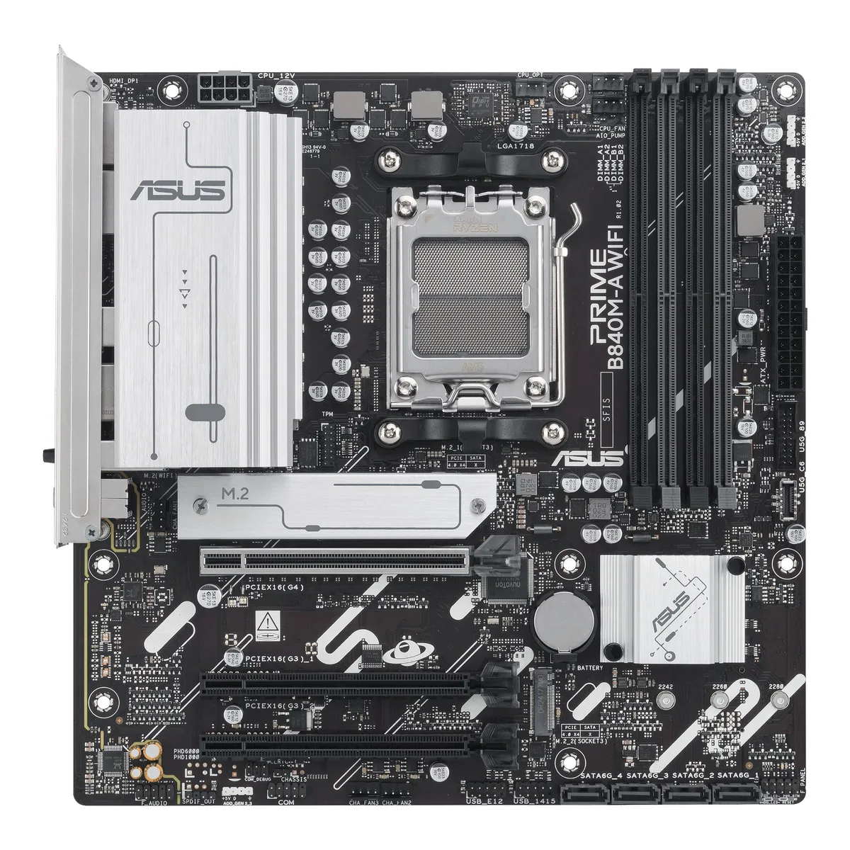 ASUS ASUS PRIME B840M-A WIFI micro ATX Socket AM5 AMD B840 motherboard — photo du produit