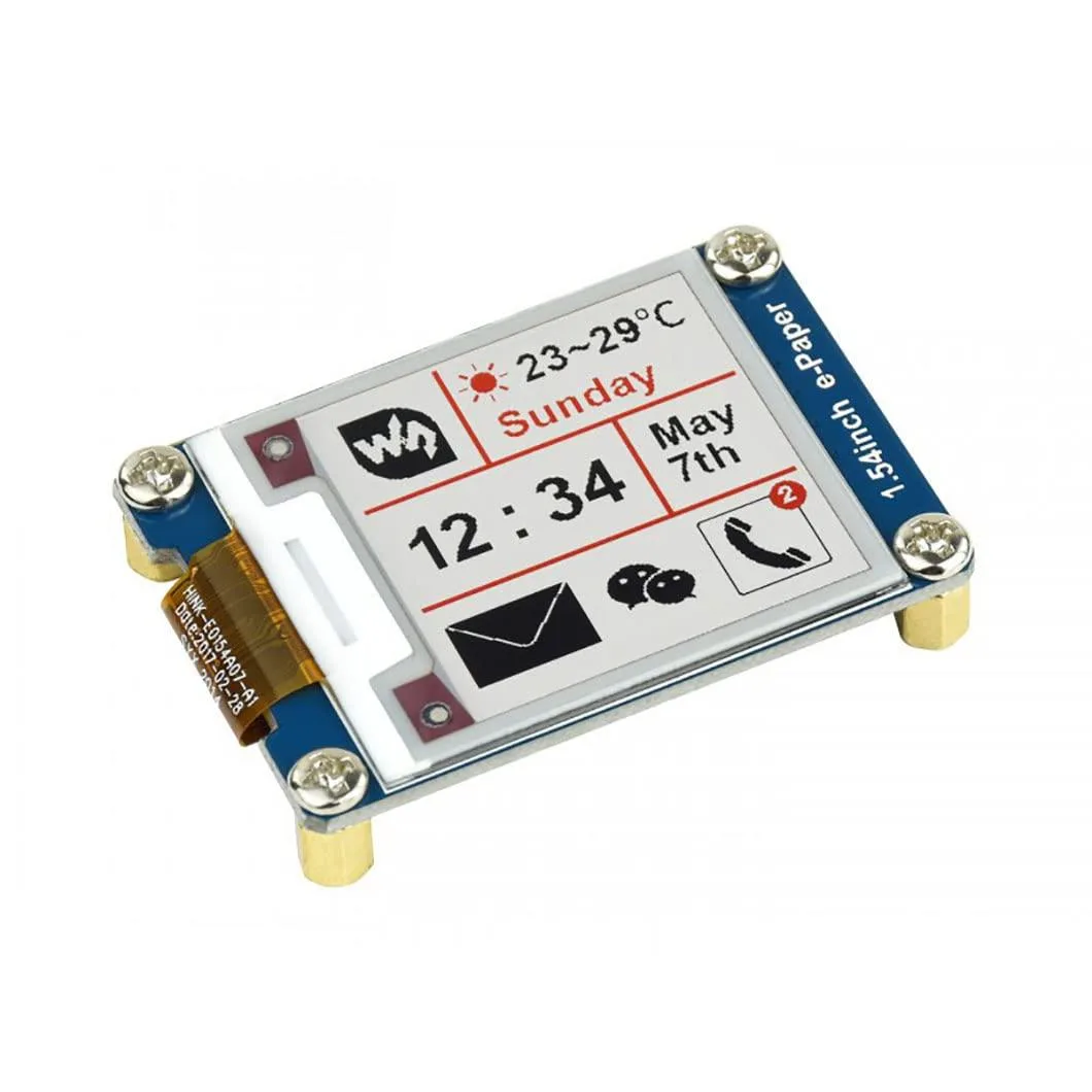 LORDWORLD LORDWORLD 1.54 Inch E-Ink Display HAT 200x200 SPI Black White Red development board — foto del prodotto