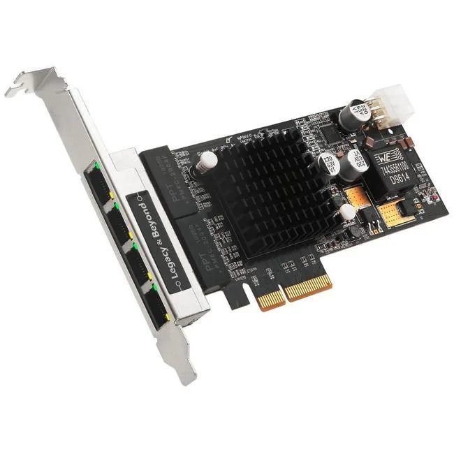 Sony Mobile Sony Mobile LBGE0811S1 4 Port Gigabit Ethernet PoE PCIe Card Intel I350-T4 — productfoto
