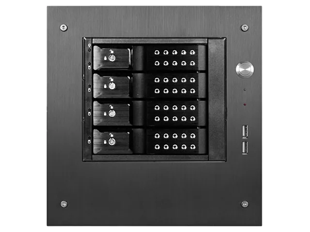 iStarUSA Inc. iStarUSA Inc. S-35-DE4BK server chassis 4 x 3.5" hot-swap trayless mini-ITX tower black — produktfoto