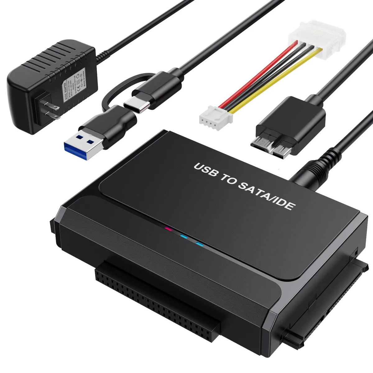  SoNNeT SA38-ADAPTER-US USB 3.0 &amp; Type-C to SATA IDE Adapter — 商品照片