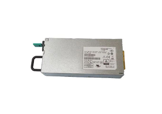 Rectangular black metal 500W PSU with fan grille and rear connectors