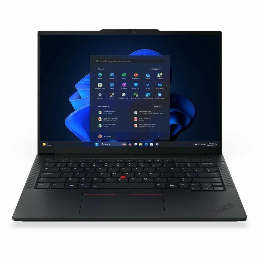 Black 14 inch ThinkPad laptop with matte finish