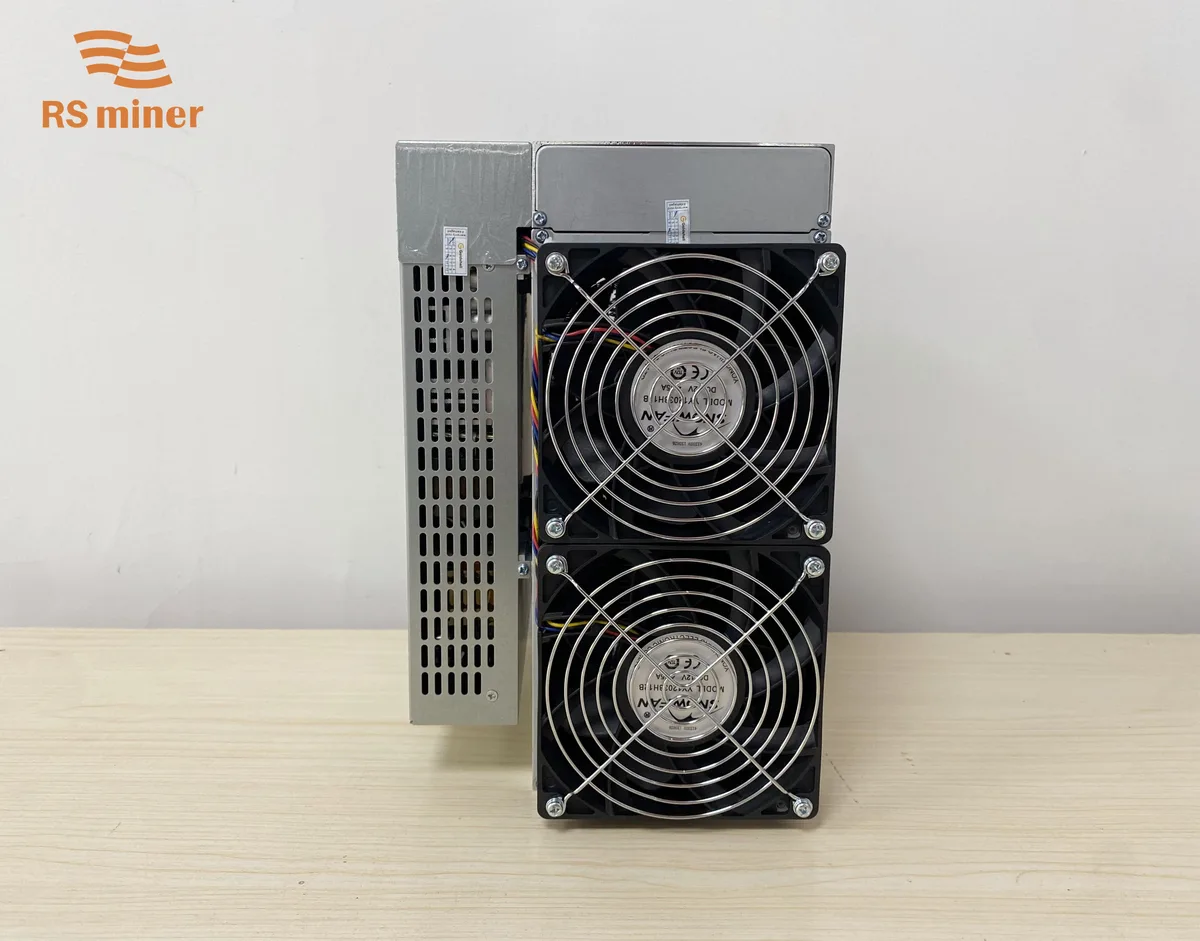 Silver rectangular ASIC miner with Ethernet port and integrated chassis