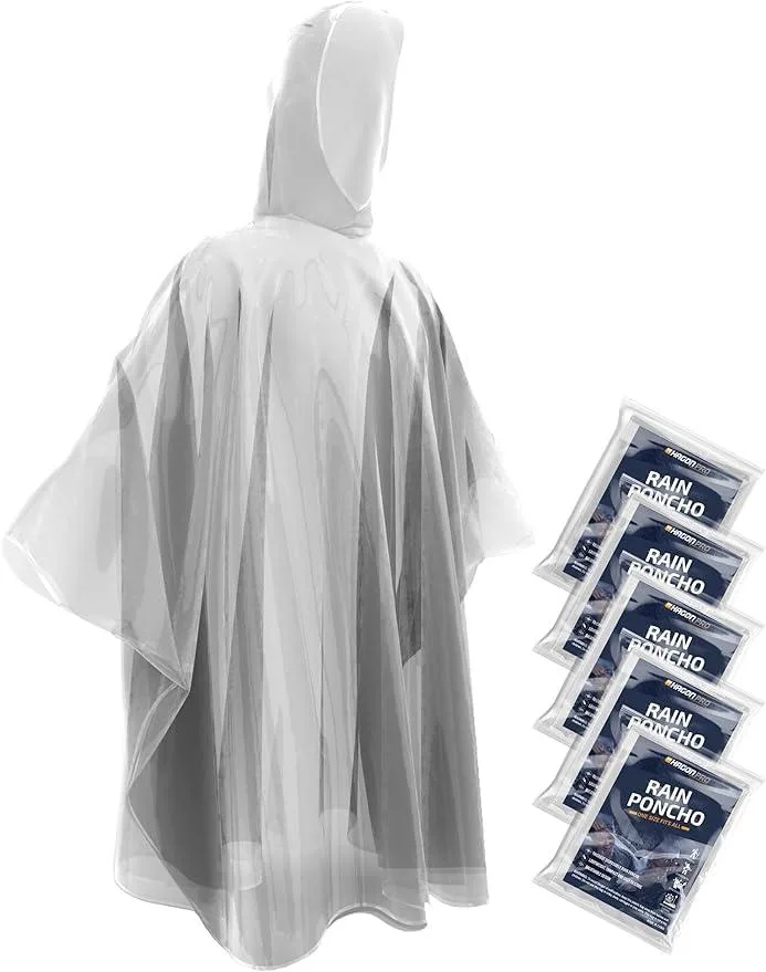 Hagon PRO Rainponcho Clear 5 Pack 48" x 40" 0.035mm PE — صورة المنتج
