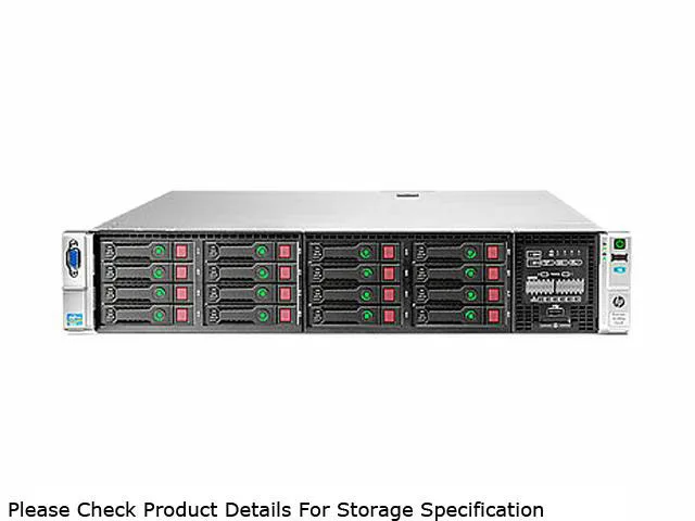 Silver 2U rack server with front drive bays and redundant power supplies