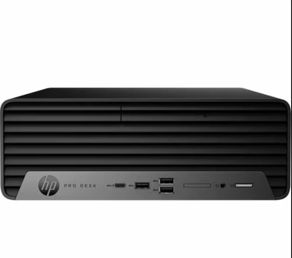 Compact black HP Pro 400 SFF desktop tower