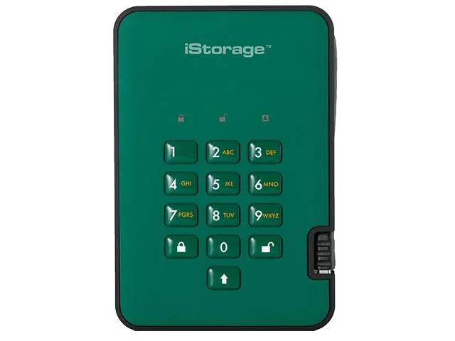 iStorage iStorage diskAshur2 2TB Green portable hard drive — zdjęcie produktu