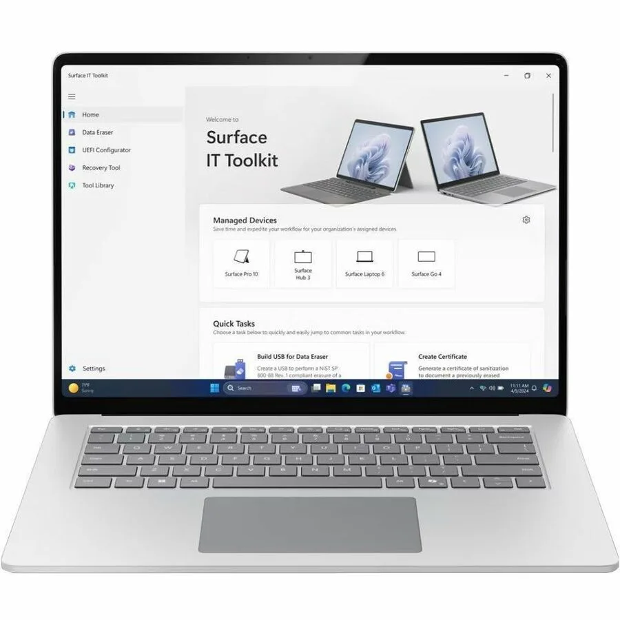 Black 15 inch Surface Laptop closed with matte finish