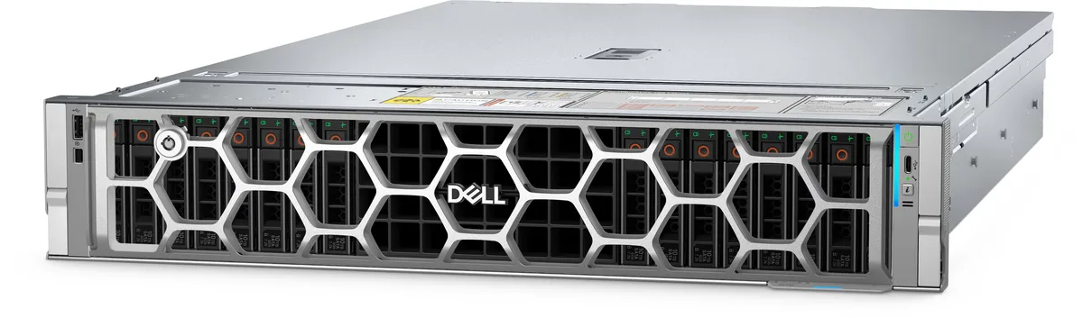 Silver 2U rack server chassis with front drive bays and rear expansion slots