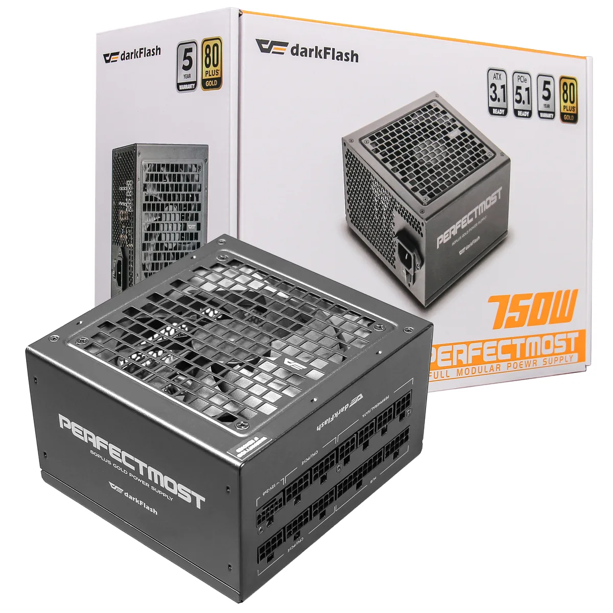 darkFlash darkFlash PMT750 750W Fully Modular Power Supply — product photo