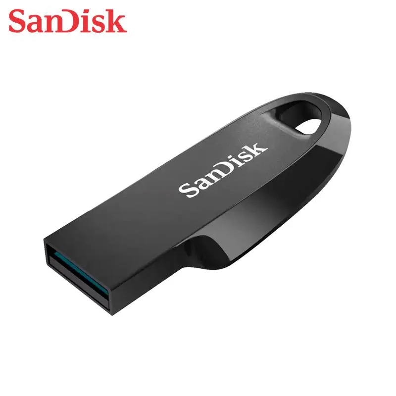 SanDisk SanDisk 64GB CZ550 Ultra Curve USB 3.2 Gen 1 Flash Drive Black — ürün fotoğrafı