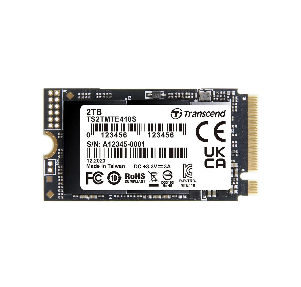 Transcend Transcend 410S 2TB NVMe PCIe 4.0 M.2 2242 42mm internal SSD — foto del producto