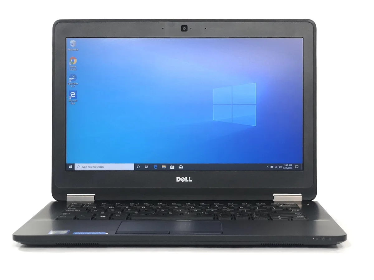 Silver 12.5 inch Dell Latitude E7270 laptop closed on a flat surface