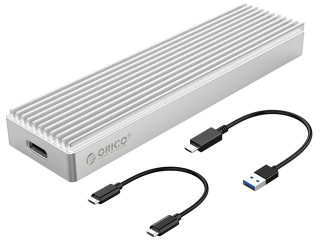 Orico Orico M2PJ-C3 M.2 NVMe drive enclosure USB 3.1 Gen 2 Type-C 10Gbps aluminum silver — 商品写真