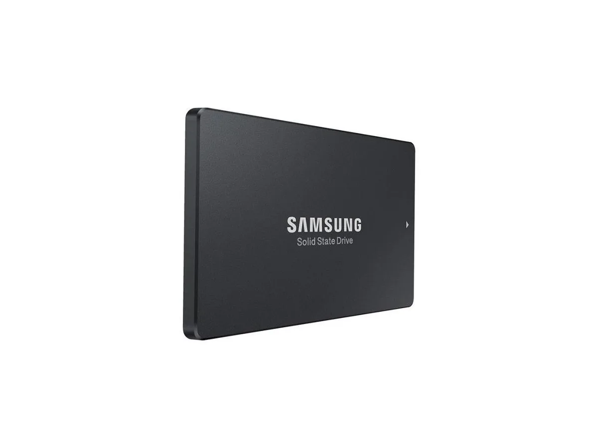 Silver 2.5 inch SATA enterprise SSD with label