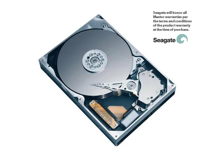 Silver 3.5 inch bare SATA hard drive with circuit board visible