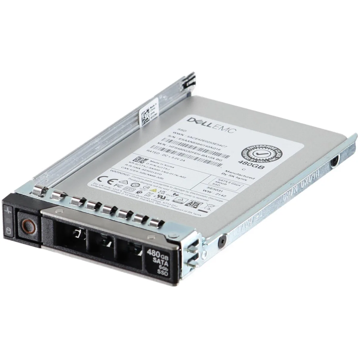 Dell 480GB 2.5 inch SATA enterprise SSD 7mm silver metal casing