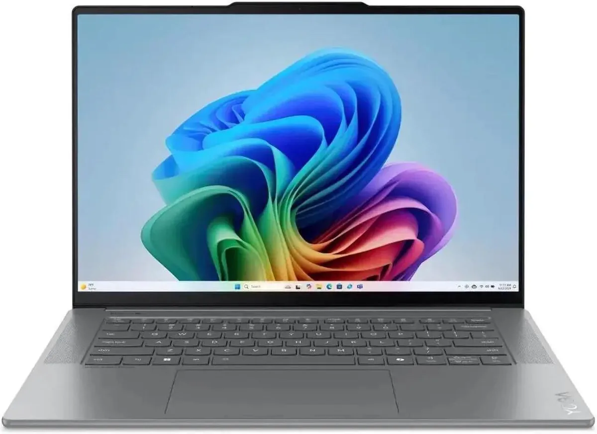 Luna Grey 15.3 inch Yoga laptop with 3K touchscreen display