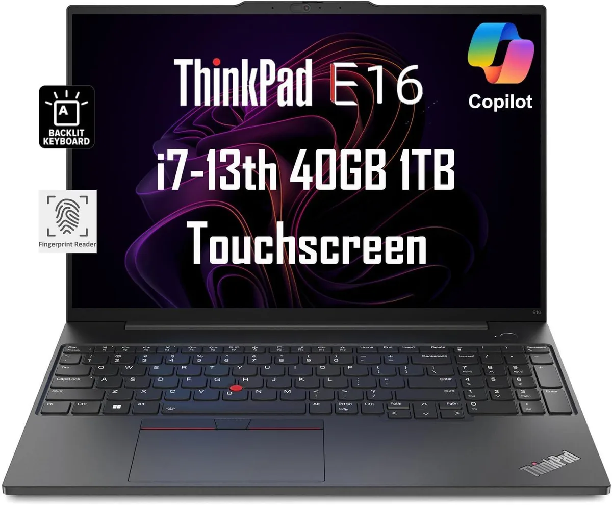 Lenovo Lenovo ThinkPad E16 Gen 1 business laptop 16.0" FHD+ Touchscreen i7-1355U 40GB DDR4 1TB NVMe — תמונת המוצר