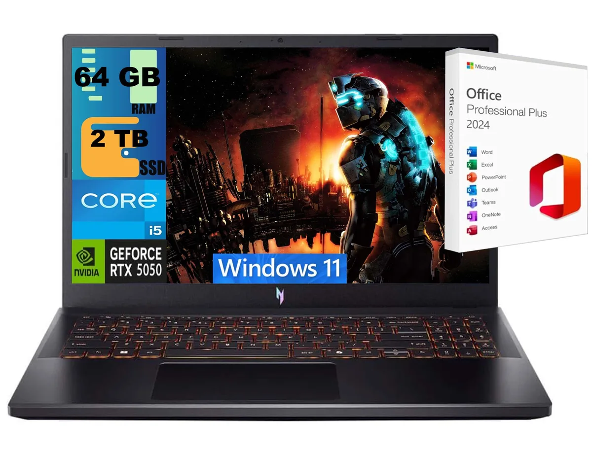 Black Acer Nitro V 15 gaming laptop closed, matte finish, 15.6 inch display