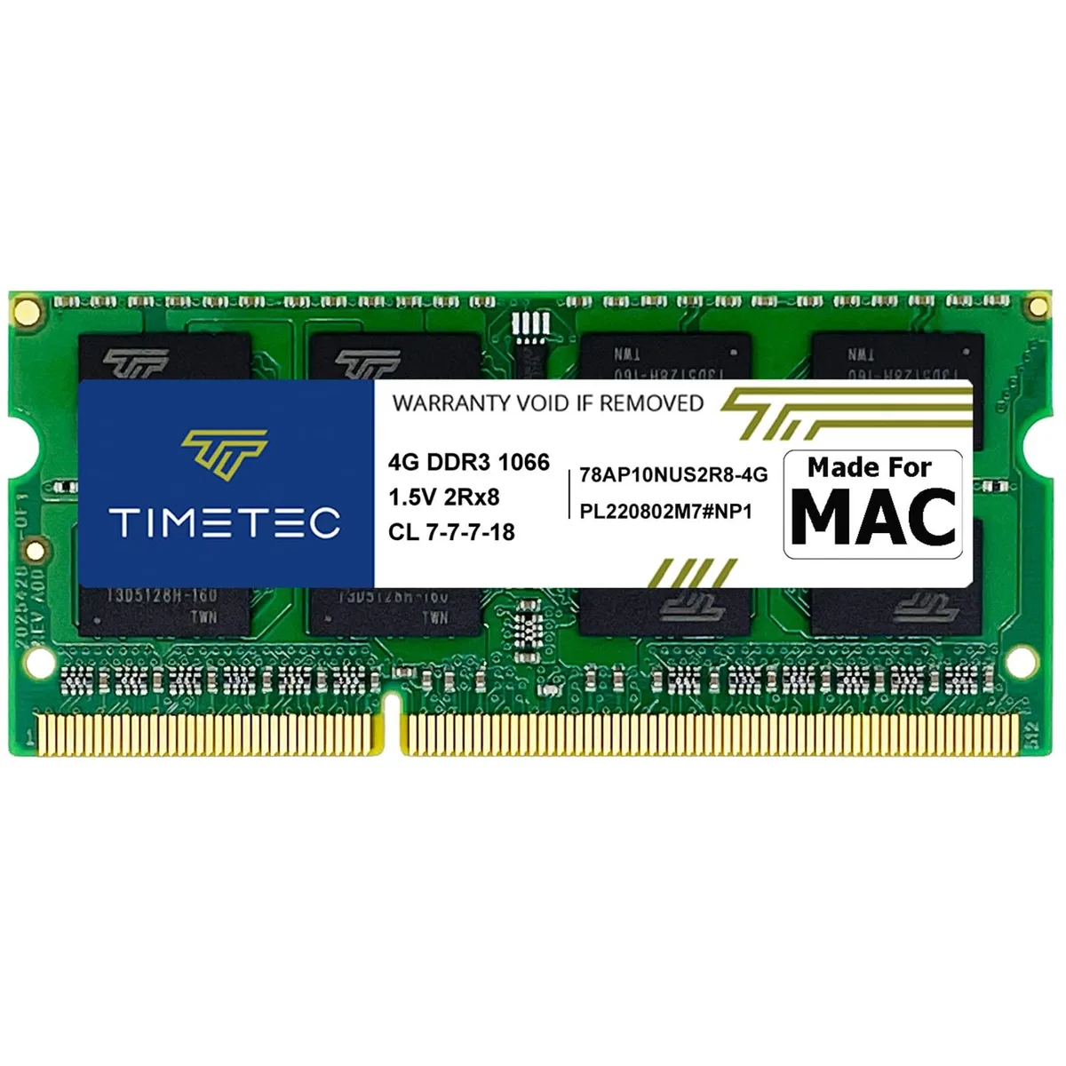 Timetec Timetec 4GB DDR3 1066MHz CL7 204-pin SODIMM laptop RAM — 제품 사진