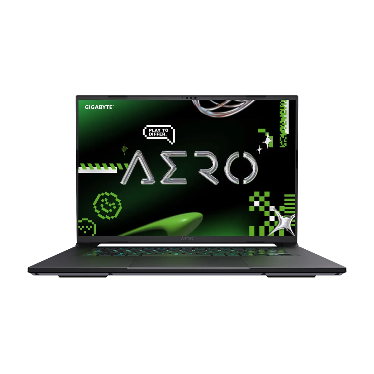 Thin Lunar White gaming laptop, 16 inch non-touch screen, tapered profile .66 to .79 inches