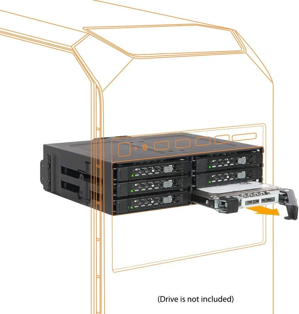 ICY DOCK ICY DOCK ToughArmor MB608SP-B 6 Bay 2.5 SAS/SATA Rack — termékfotó