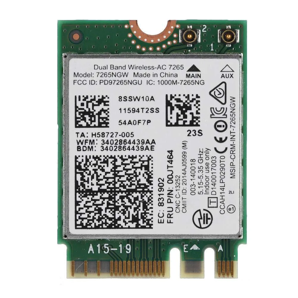 Vszerda Vszerda 7265 network card 802.11 a/b/g/n/ac 867 Mbps — صورة المنتج