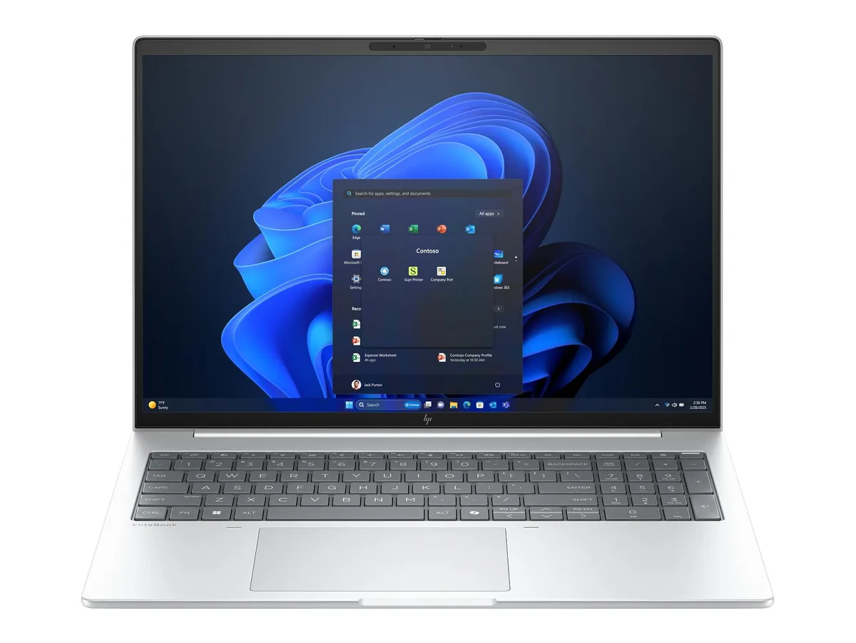 16 inch glacier silver aluminium laptop with touch display