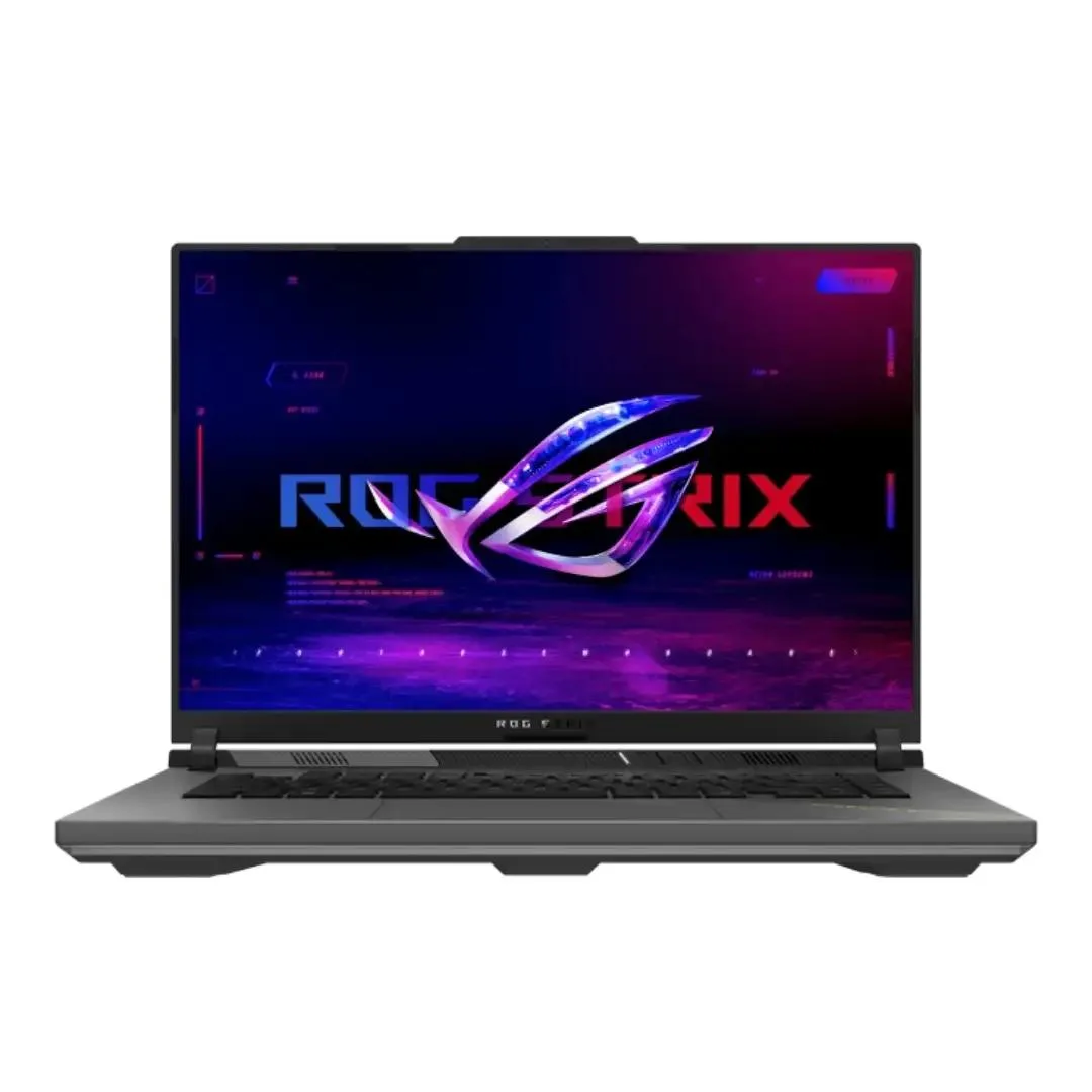 Eclipse Gray 16 inch gaming laptop with thin bezels and angular lid lines