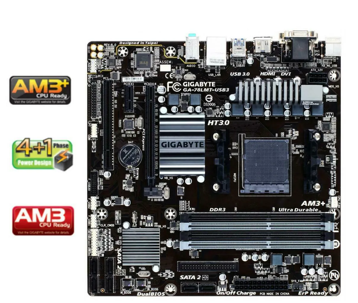 Gigabyte Communication Gigabyte GA-78LMT-USB3 AMD motherboard — product photo
