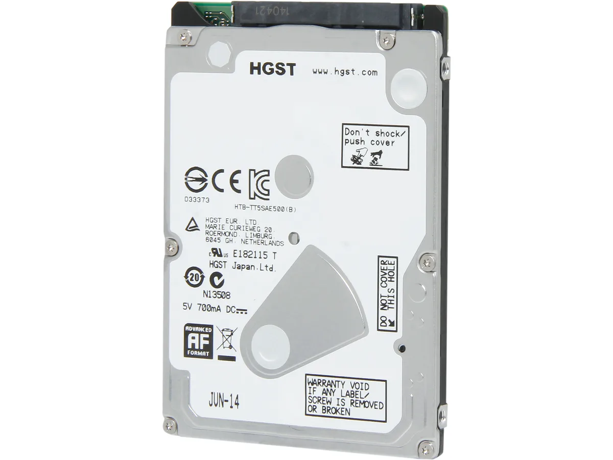 HGST HGST Travelstar Z5K500 0J38065 500GB 5400 RPM 8MB Cache SATA 6.0Gb/s 2.5" 7mm laptop hard drive — 商品照片