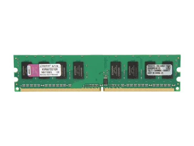Kingston Technology Corp. Kingston Technology Corp. KVR667D2/1GR 1GB DDR2 667 desktop RAM — ภาพสินค้า