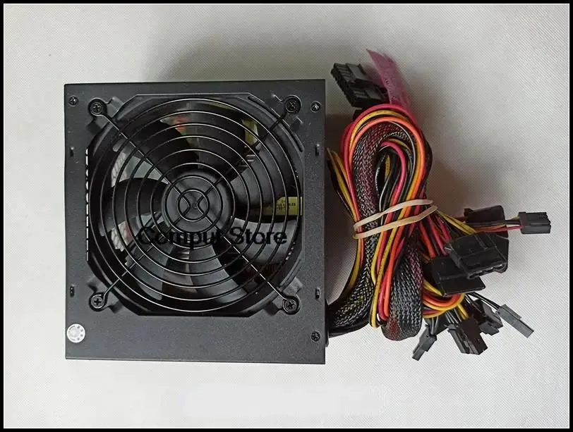 Rectangular ATX power supply unit in matte black finish