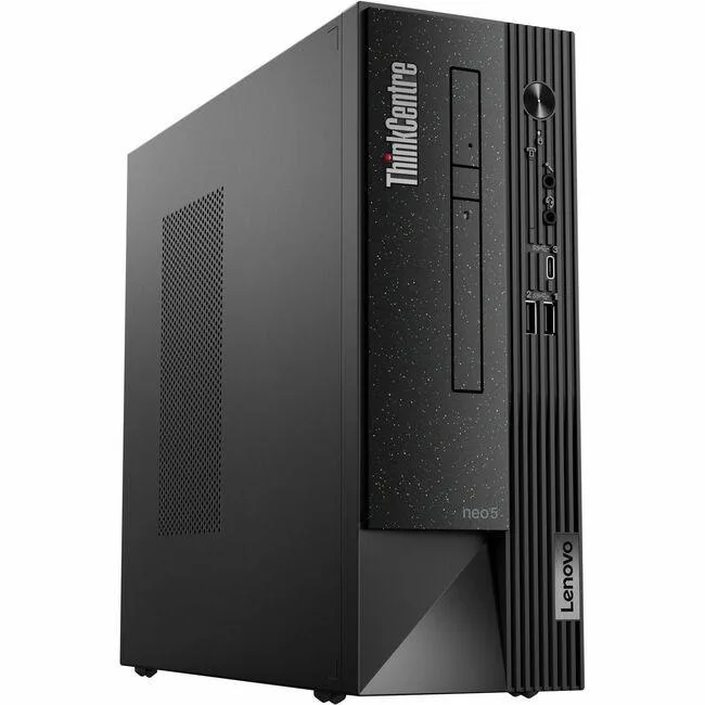 Small black desktop tower with front USB ports