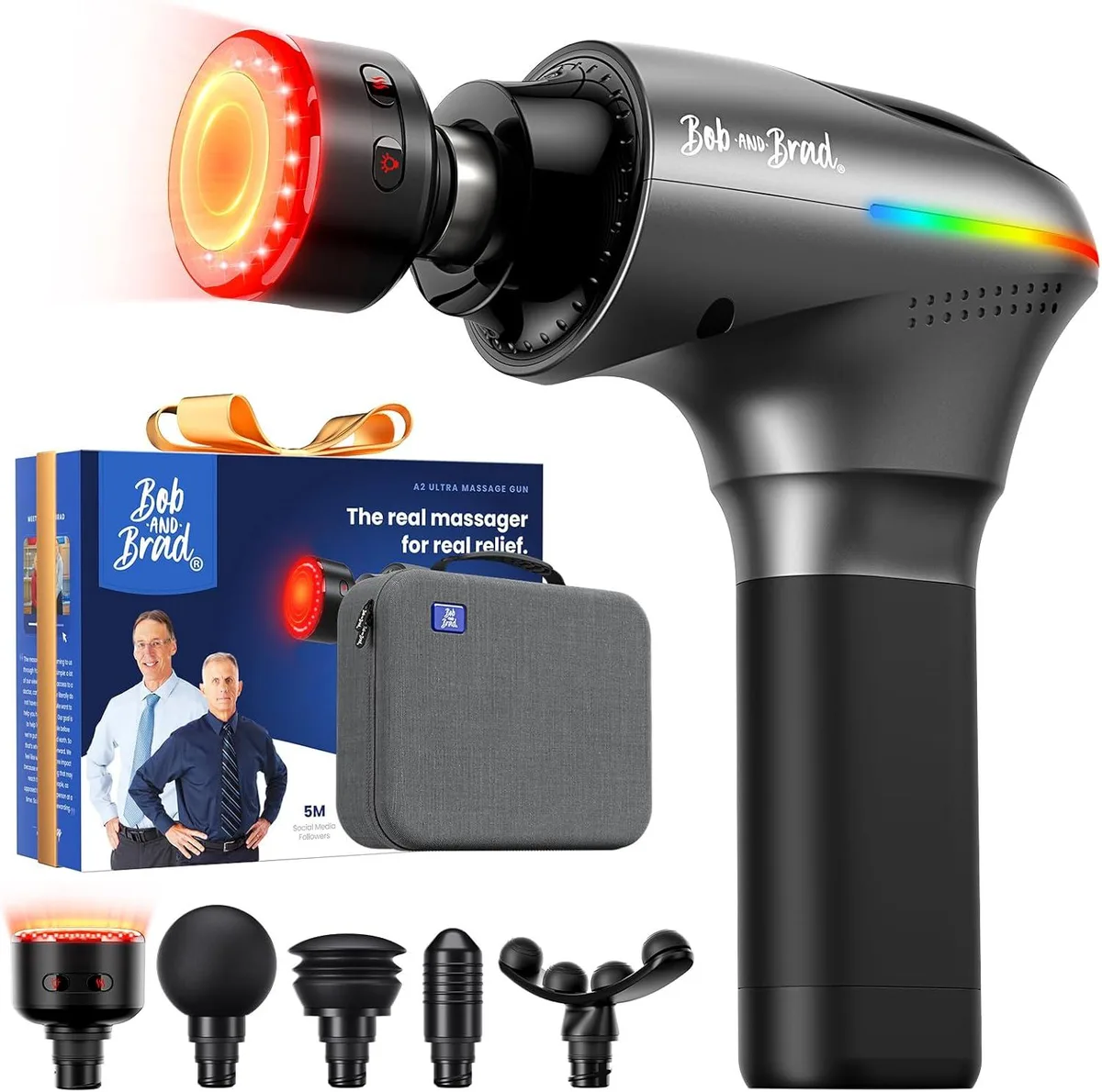Bob and Brad Bob and Brad QL/A2-E massager 10.5mm 45lbs 660nm 880nm 104113°F 4000mAh 25W 2.8lbs — Produktfoto