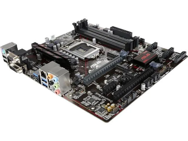 Green Micro ATX motherboard with silver heatsinks and black slots