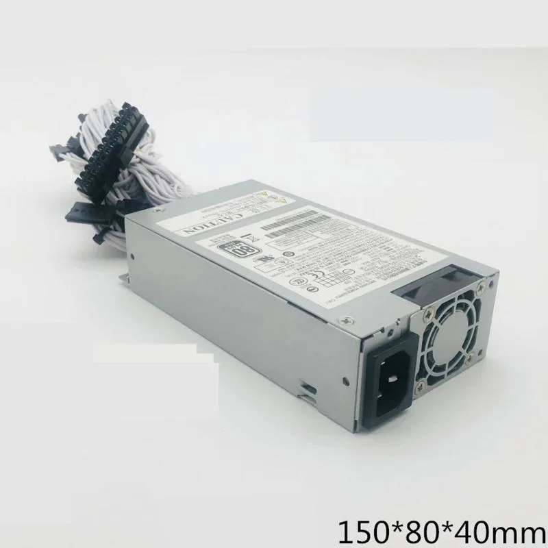 Compact 1U 400W power supply unit with matte metal finish and rear fan grille