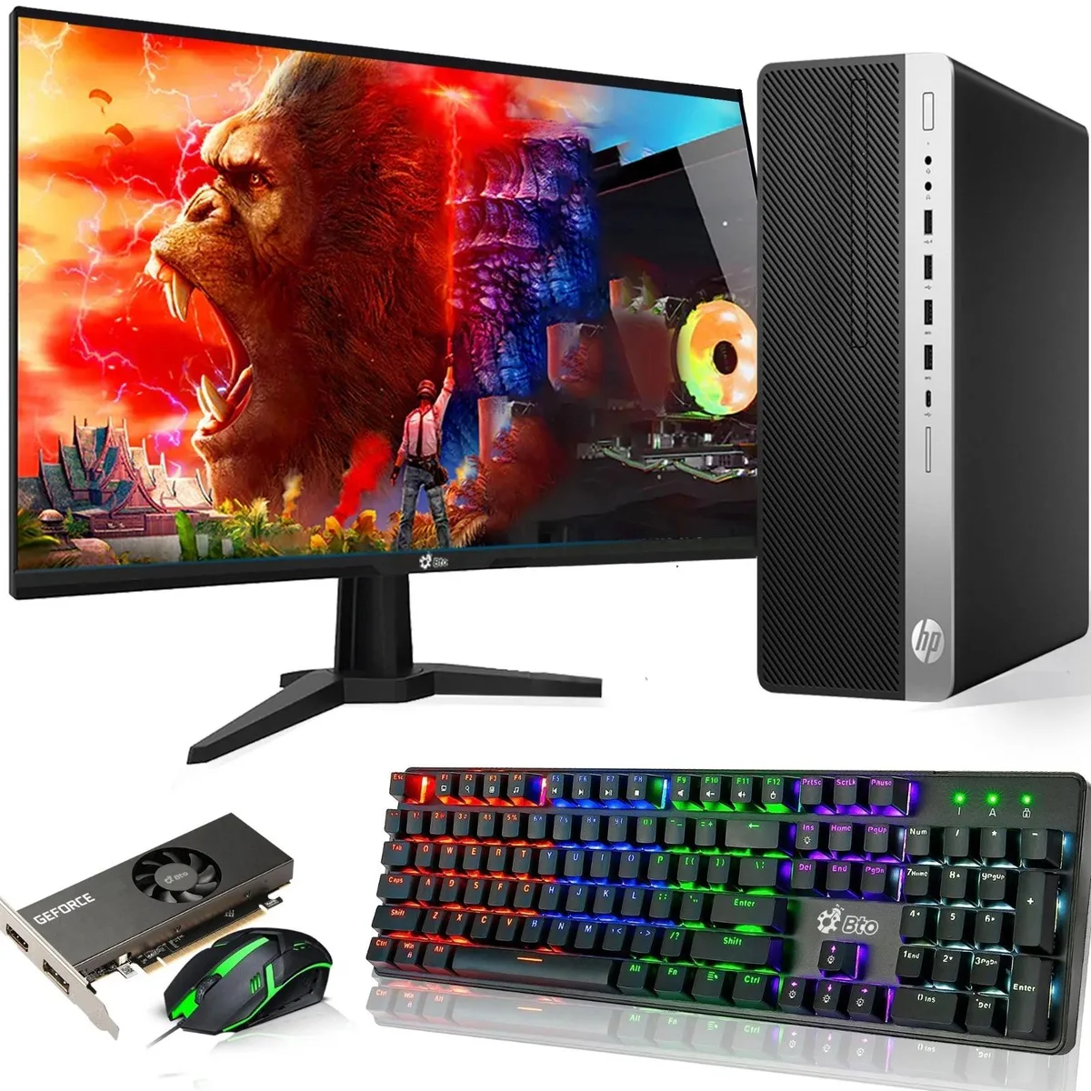 HP HP G4 Gaming Desktop PC i5-8500 16GB 512GB 24" Monitor GT 1030 — photo du produit