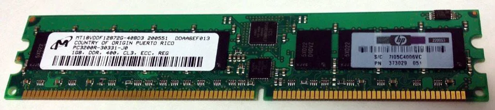Micron Technology, Inc. Micron Technology, Inc. 1GB PC3200 DDR Desktop RAM — product photo