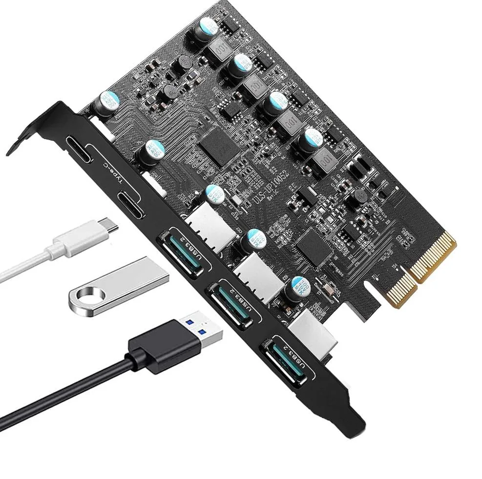 ESTONE ESTONE PCIE23A2C3.2 PCIe USB 3.2 5-Port Expansion Card — zdjęcie produktu