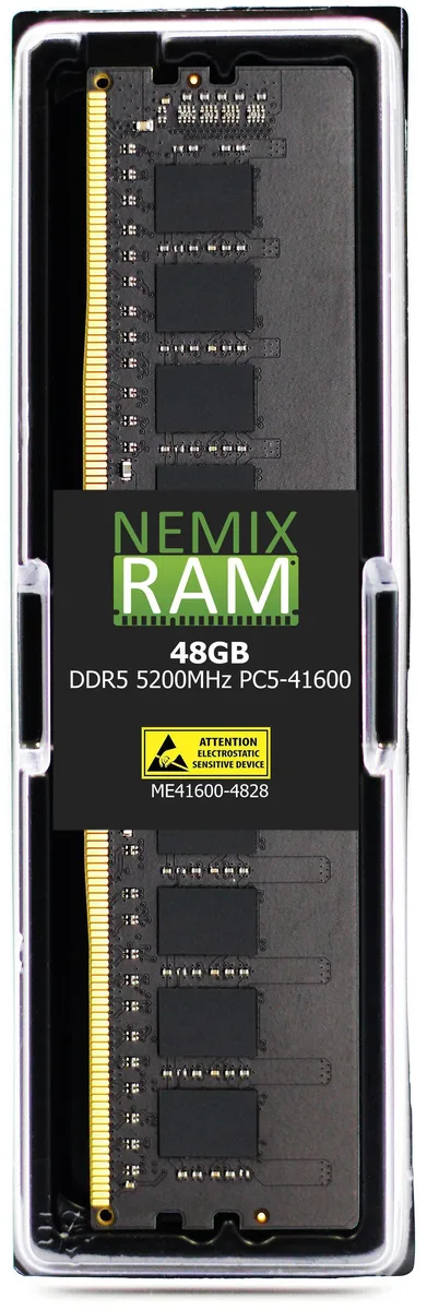 NEMIX RAM NEMIX RAM 48GB DDR5 5200 ECC UDIMM CL42 1.1V 2Rx8 — photo du produit