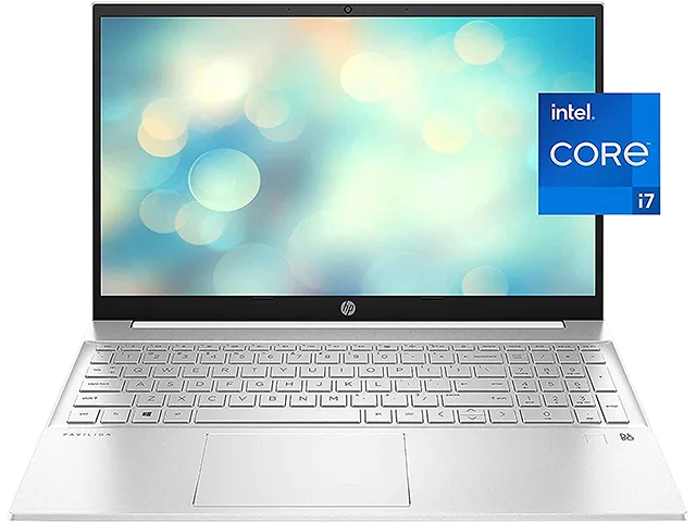 Ceramic white aluminium lid, natural silver aluminium keyboard deck, 15.6 inch touchscreen, sandblasted finish