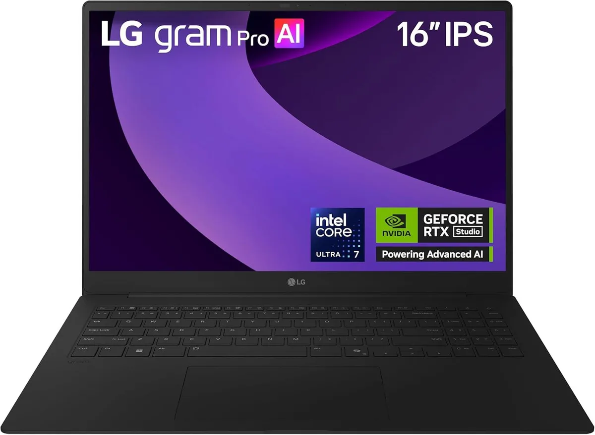 LG Electronics LG gram Pro 16-inch Laptop Intel Core Ultra 7 255H RTX 5050 32GB 2TB Black — صورة المنتج